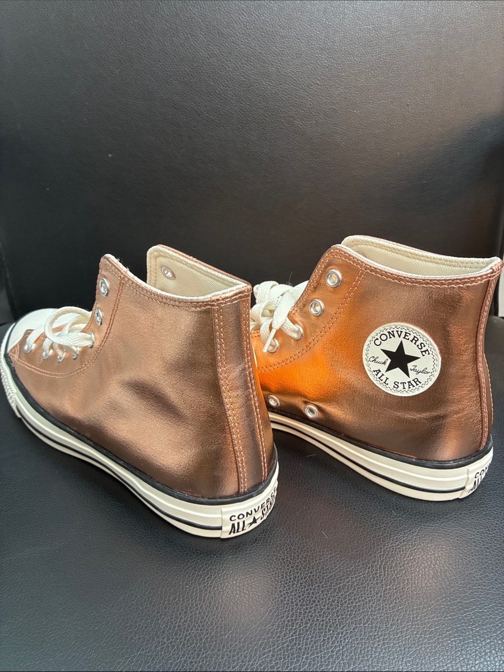Converse Copper Metallic High-Top Sneakers